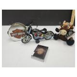 Harley Davidson Friction Motorcycle, Cards +