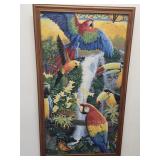Framed Wall Parrot Wall Decor 24 x 43' high
