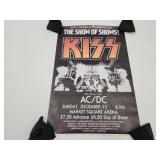 NEW AC/ DC Kiss Indy Canvas Concert Poster 12X18'