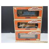 Lionel 027 3 Thomas Thge Train Cars  with Boxes