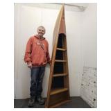 Nice  Wood Buttjer Boat Display  90' h 26'w 16'd