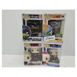 4 FUNKO POPS See Boxes