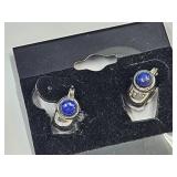 Silver Hoop Earrings Lapiz