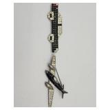 Idemaria Brooch Limo w  Rinestones & Plane