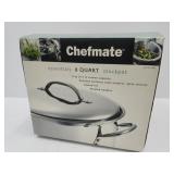 8 QT Stock Pot Chef Mate w Box