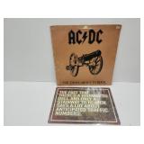 AC/ DC Album & NEW Metal Sign