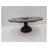 9 1/4' wide Amethyst  Moon & Stars Cake Plate