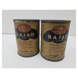 2 Vintage Terre Haute RAJAH Tins