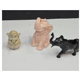 Elephant Collection Pink Pottery Bank +