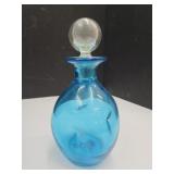 9' high Blenko Glass Pinched Decanter