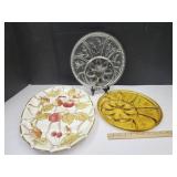 2 Deviled Egg Relish Trays &  Japan Platter