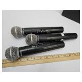 3 Shure Microphones