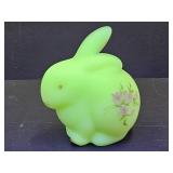 Uranium Fenton Hand Painted Bunny