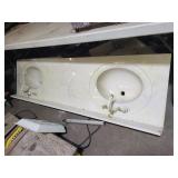 Large DBL  Vanity Bathroom Sinks 81 1/2'