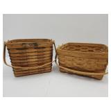 2 Longaberger Baskets 1 Marked #18 Sales 10-12'w