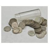 Tube of 1963 Roosevelt Silver Dimes
