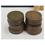 Partial Tube of 1908 Indian Head Pennies