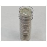 Tube of 1963 Roosevelt Silver Dimes