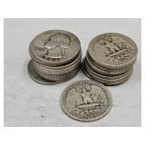 20- 1943 Washington Silver Quarters