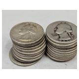 20- 1944 Washington Silver Quarters