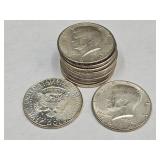 10- 1964 Kennedy Half Dollar Silver Coins