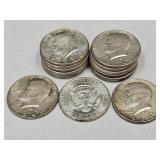 15- 1964 Kennedy Half Dollar Silver Coins