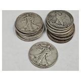 12- 1947 Walking Liberty Silver Half Dollars
