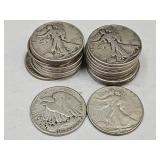 20- 1946 Walking Liberty Silver Half Dollars