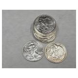 10- 1/10th Oz. Silver Rounds