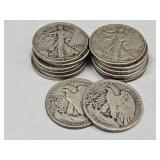 14- 1944 S Walking Liberty Silver Half Dollars