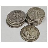 12- 1943D Walking Liberty Silver Half Dollars