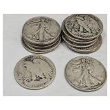 13- 1944 Walking Liberty Silver Half Dollars