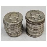 31- 1950 Washington Silver Quarters