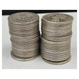 40- 1945 Washington Silver Quarters