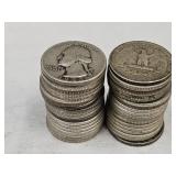 40- 1945 Washington Silver Quarters