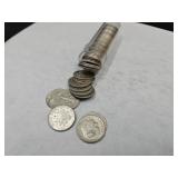 Tube of 1959 Roosevelt Silver Dimes
