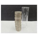 Partial Tube of 1956 Roosevelt Silver Dimes