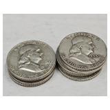 9- 1959 Franklin Silver Half Dollars