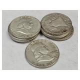 9- 1960 Franklin Silver Half Dollars