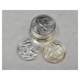 10- 1/10th Oz. Silver Rounds
