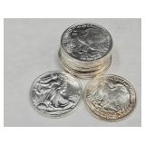 10-  1/10th Oz. Silver Rounds