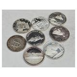 8 1 Oz. Silver Rounds