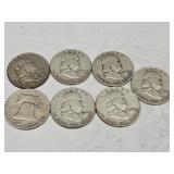 7-1949 Franklin Silver Half Dollars