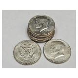 8-- 1966 Kennedy Half Dollars Partial Silver