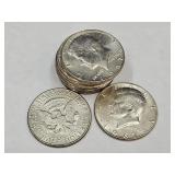10- 1967 Kennedy Half Dollars Partial Silver