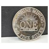 1 Troy Oz. Silver Round
