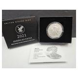 2021W Silver Eagle 1 oz. Coin