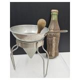 Coca Cola Thermometer Works  & Colander
