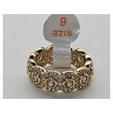10KG Over Jewelers Bronze Pink Ice Ring Sz 6