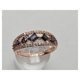 10KG Over Jewelers Bronze LC Sapphire Ring Sz 10